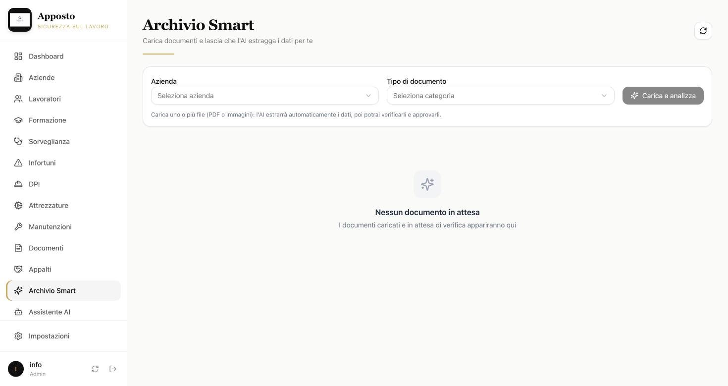 Schermata di Archivio Smart